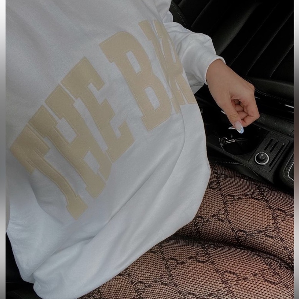 *ALWAYS SOLD OUT*~The Bar, White/Tan Varsity Sweatshirt - Picture 9 of 10